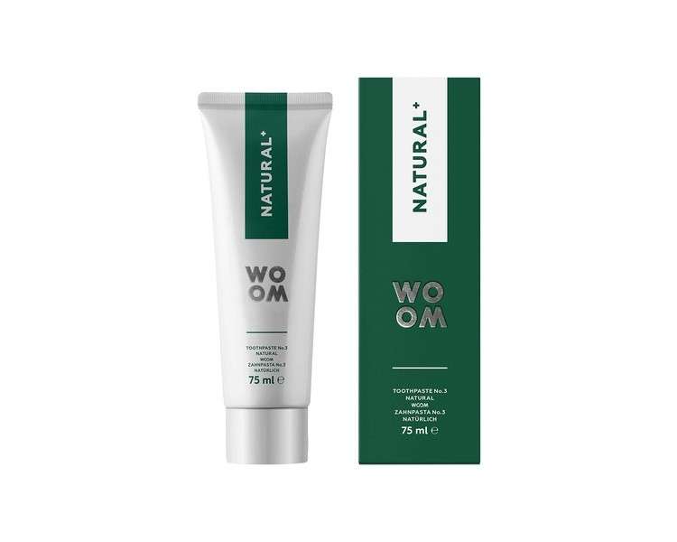 Woom Natural+ Vegan Toothpaste with 98% Natural Ingredients 75ml