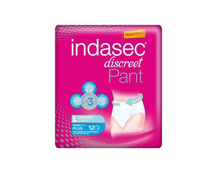 Indasec Pant Plus Large 12 Units