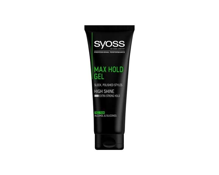 SYOSS Professional Max Hold Styling Gel Mega Strong Hold 250ml