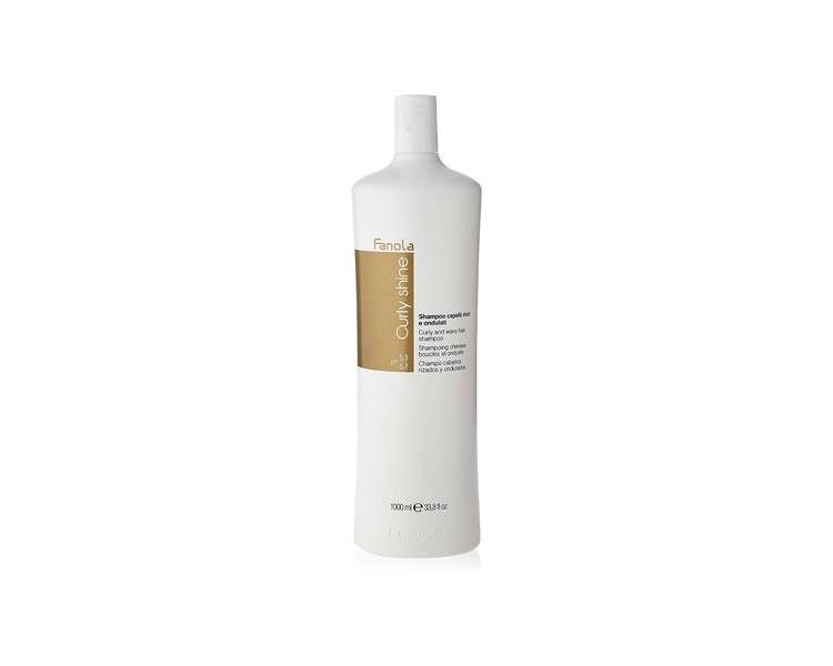 Fanola Curly and Wavy Shampoo Gentle Cleansing Shampoo to Restore Elasticity and Hydration for Curly and Wavy Hair 1000ml