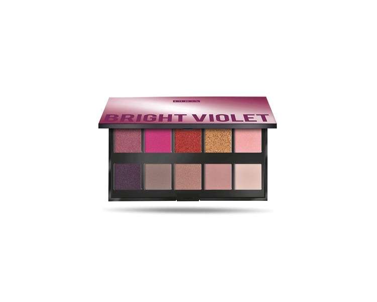 Pupa Milano Make Up Stories Eyeshadow Palette 003 Bright Violet 10-Shade Shadow Collection 0.63 oz