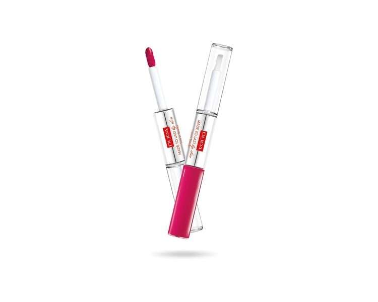 Pupa Milano Made To Last Lip Duo 004 Geranium Fuchsia For Women 0.13 oz Lipstick