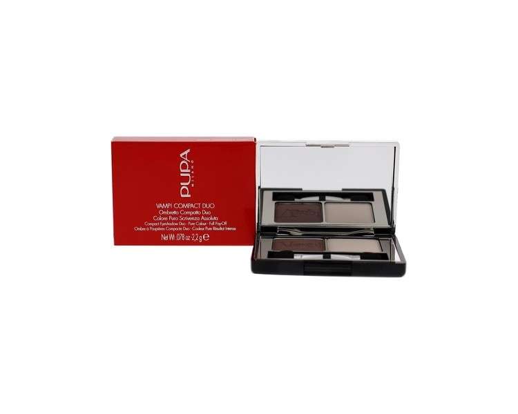 Pupa Milano Vamp! Compact Duo Eyeshadow 006 Brown Vanilla for Women 0.078oz