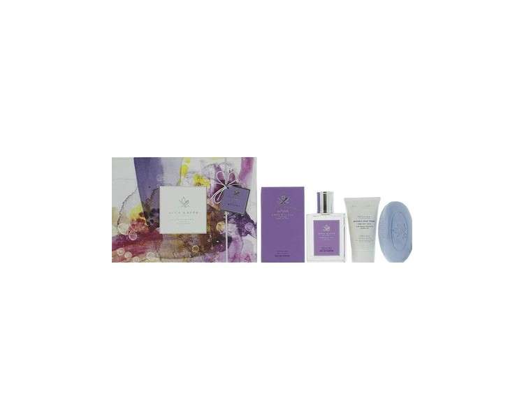 Acca Kappa Wisteria Glicine Eau de Parfum Gift Set: 100ml Perfume, 150g Soap, 75ml Hand Cream