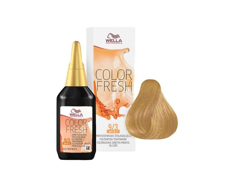 Wella Color Fresh 9/3 Very Light Golden Blonde 75ml