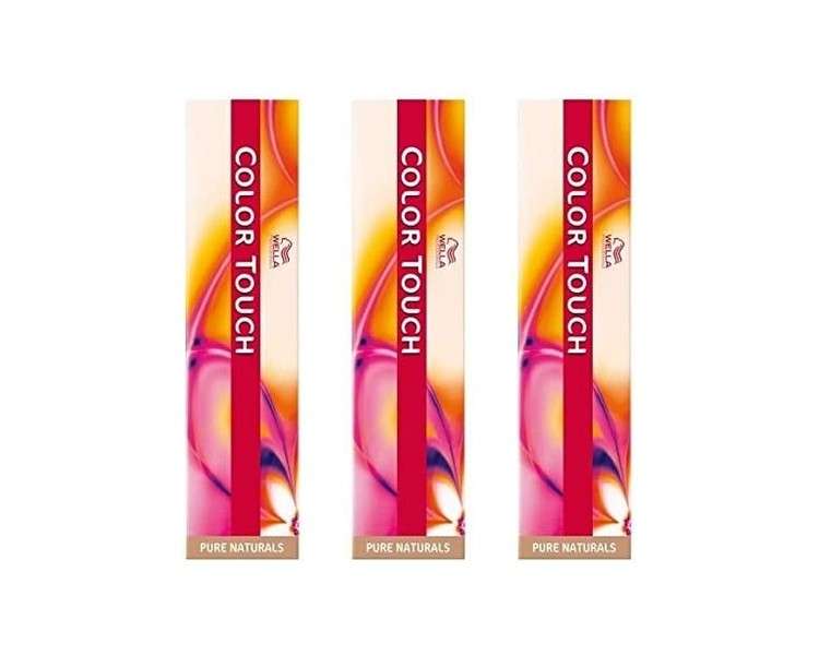 Wella Colour Touch Pure Naturals 3/0 60ml - Pack of 3