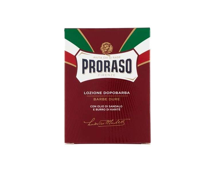 PRORASO Aftershave Lotion Red 100ml