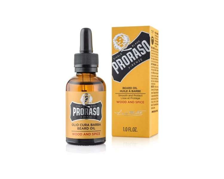 Proraso Wood & Spice Beard Oil with Cedarwood and Citrus Scent 30ml