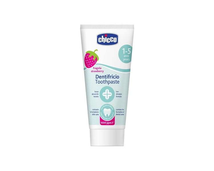 Chicco Toothpaste, Strawberry Flavour for 12m+ Baby 50ml