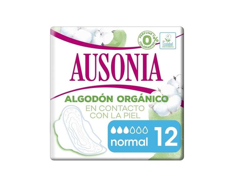 Ausonia Cotton Protection Normal Pads with Wings 12