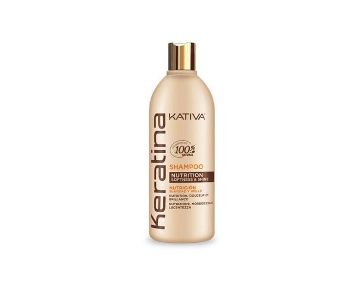 Kativa Keratin Shampoo Based on Hydrolyzed Keratin and Ceramides 500ml