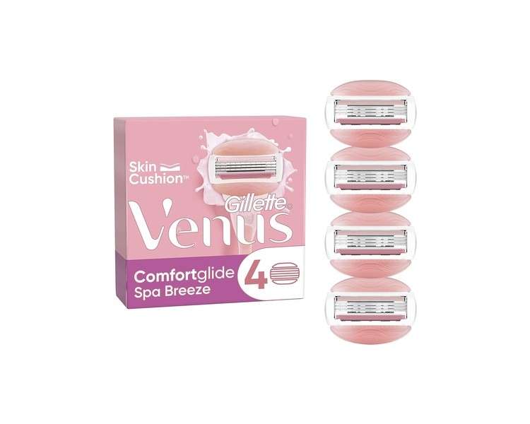 Gillette Venus Comfortglide Spa Breeze Women's Razor Blades 4 Blades