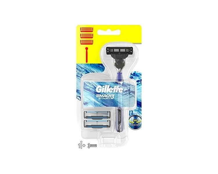 Gillette Mach3 Start Handle + Blades for Men