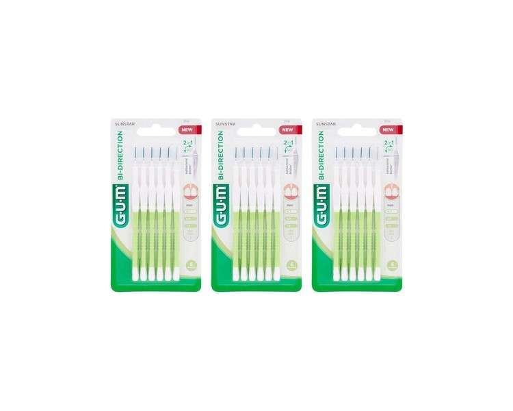Gum Bi-direction Interdental Brushes 0.7mm 6 Pack White
