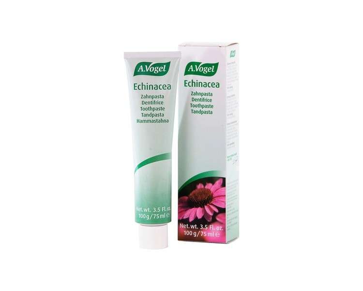 A.Vogel Herbal Echinacea Toothpaste Organic Fluoride-free Toothpaste with Fresh Extracts of Echinacea Liquorice and Eucalyptus 100g