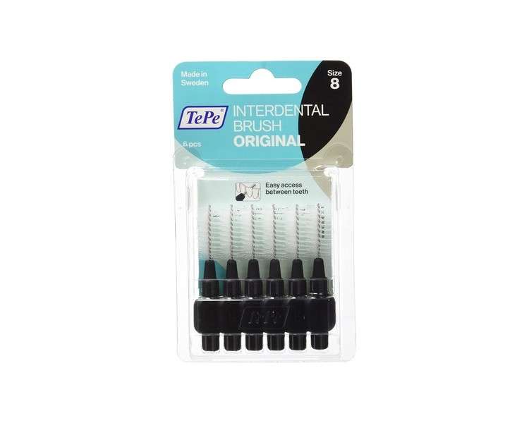 TePe Interdental Brushes Black 1.5mm 6 Pack