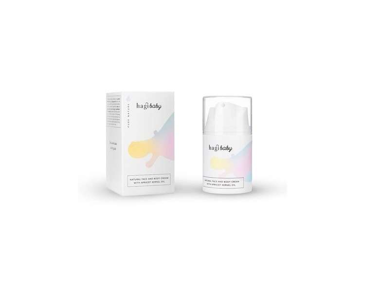 Hagi Baby Natural Body Cream and Face Cream with Apricot Kernel Oil, Rice Oil, and Poppy Seed Oil 50ml