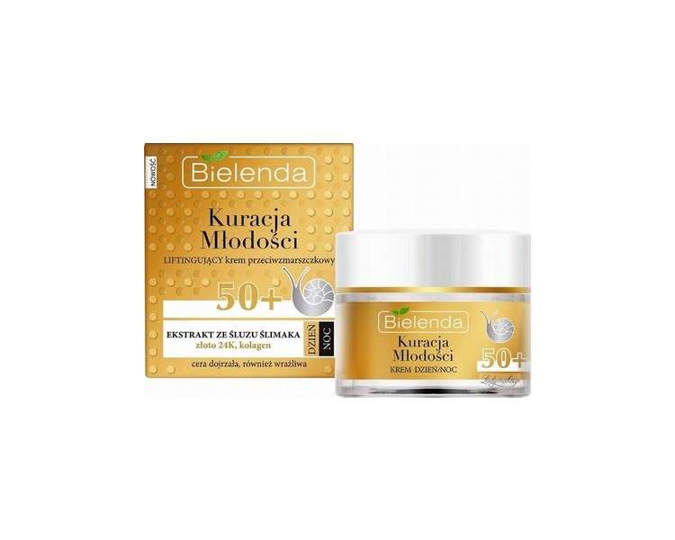 Bielenda Youth Treatment Moisturizing Anti-Wrinkle Cream Snail Slime 50+ 50ml