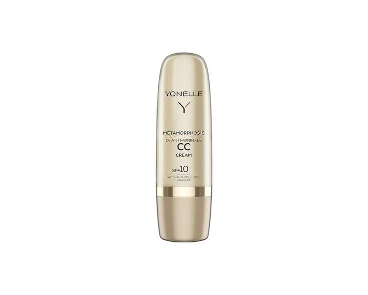Yonelle CC Cream SPF10 Anti Wrinkle CC Cream Metamorphosis Series for All Skin Types Tinted Moisturizer with SPF 10 2 Neutral 50ml