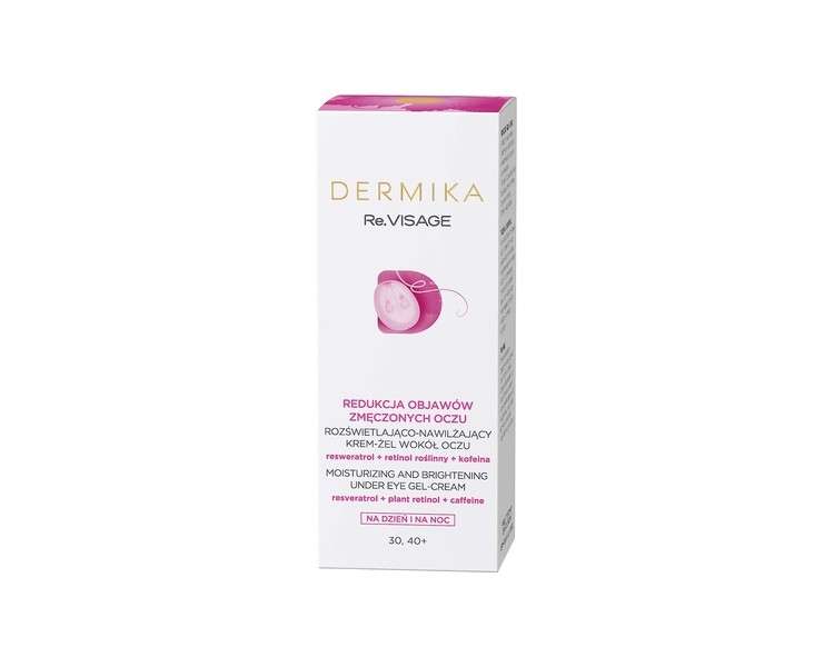 DERMIKA Re.Visage Cream/Gel 30,40+ Brightening and Moisturizing Eye Cream/Gel for Day/Night 15ml