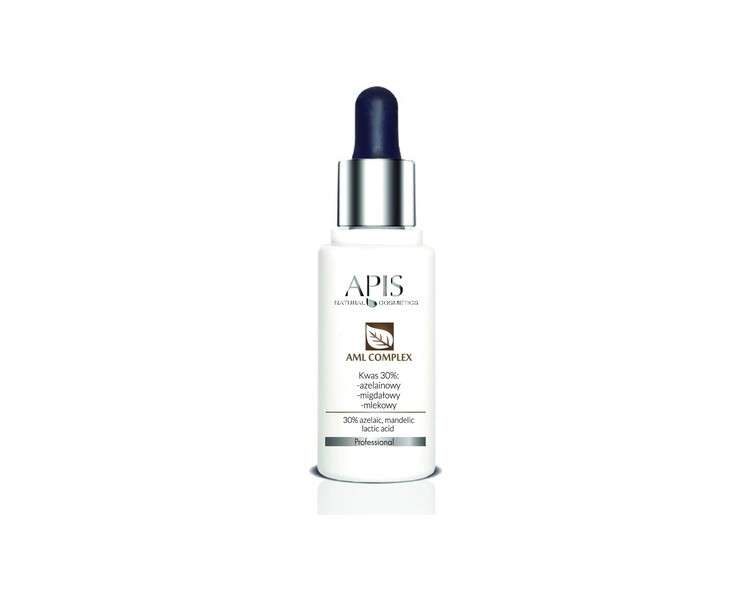 APIS AML COMPLEX Acid 30% Azealin Almonds and Milk Exfoliation and Smoothness of Facial Skin 30ml