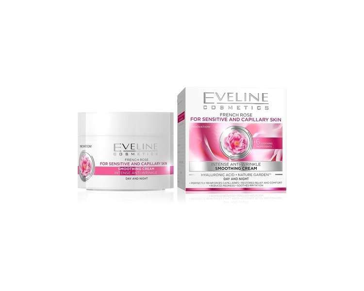 Eveline ROSA+ HYALURON Anti-Wrinkle Cream Against Red 50ml