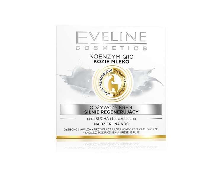 Eveline Cosmetics Nature Line Goats Milk Intensely Regenerating and Nourishing Day and Night Cream with Coenzyme Q10 50ml