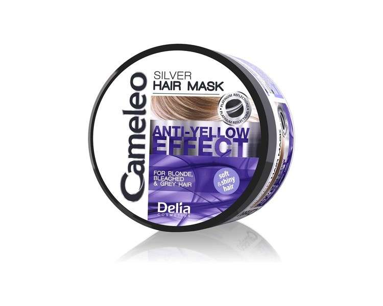 Cameleo Silver Toning Mask Purple Treatment & Colour Protect for Blonde, Grey, White Hair 200ml