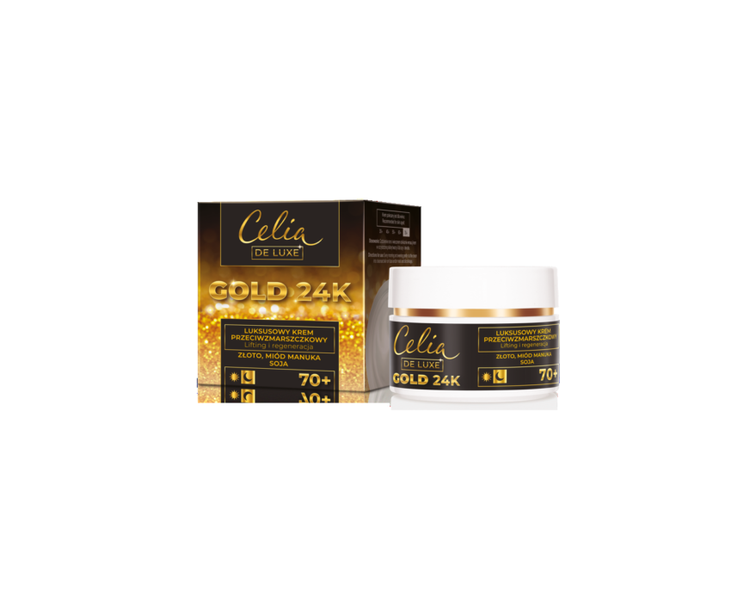 Celia de Luxe Gold 24K Luxurious Anti-Wrinkle Face Cream Lift & Regeneration 70+