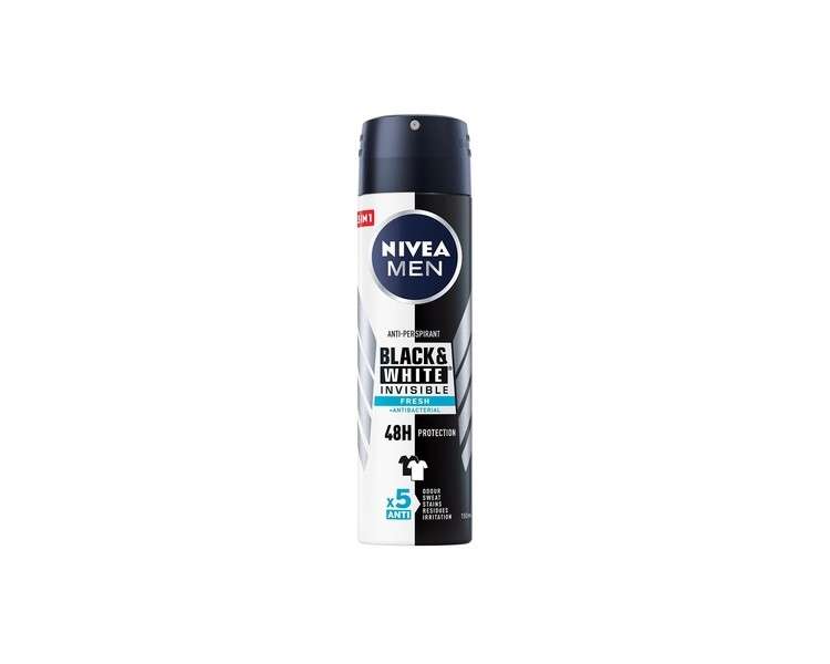 Nivea Men Black&White Invisible Fresh Antiperspirant Spray 150ml