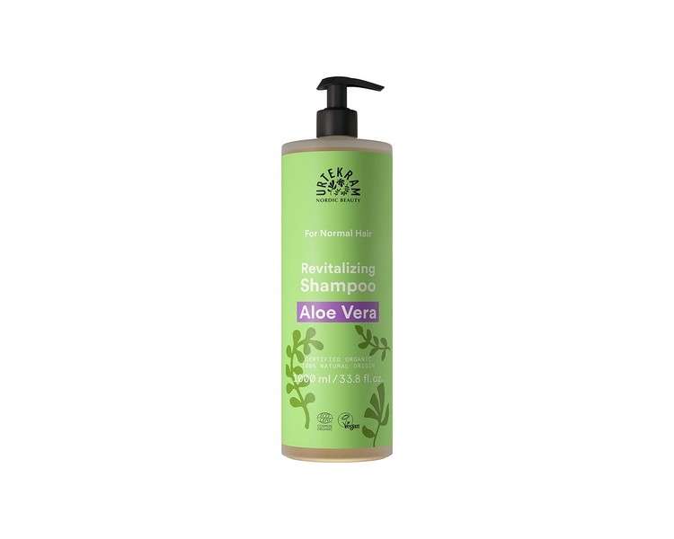 Urtekram Aloe Vera Shampoo for Normal Hair 1000ml - Vegan, Organic, Moisturizing, Natural Origin, Citrus