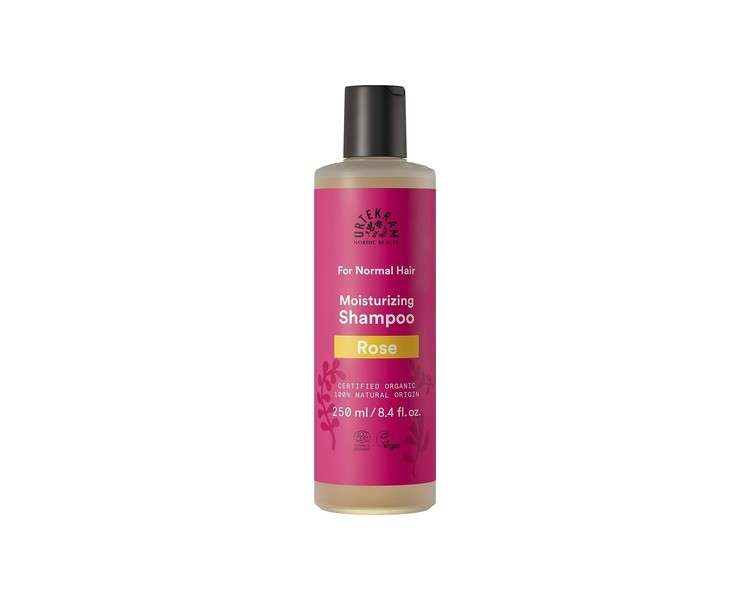 Urtekram Rose Shampoo for Normal Hair 250ml - Vegan, Organic, Moisturizing, Natural Origin