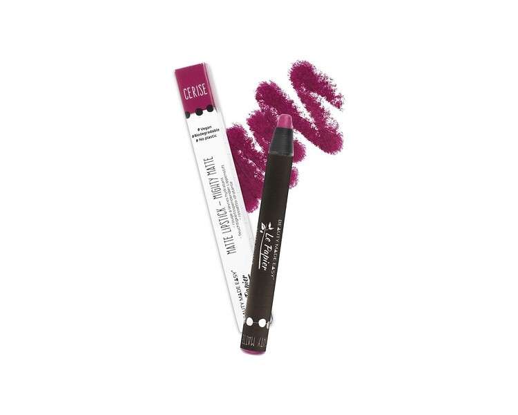 Beauty Made Easy Le Papier Purple Vegan Matte Lipstick Cerise 6g