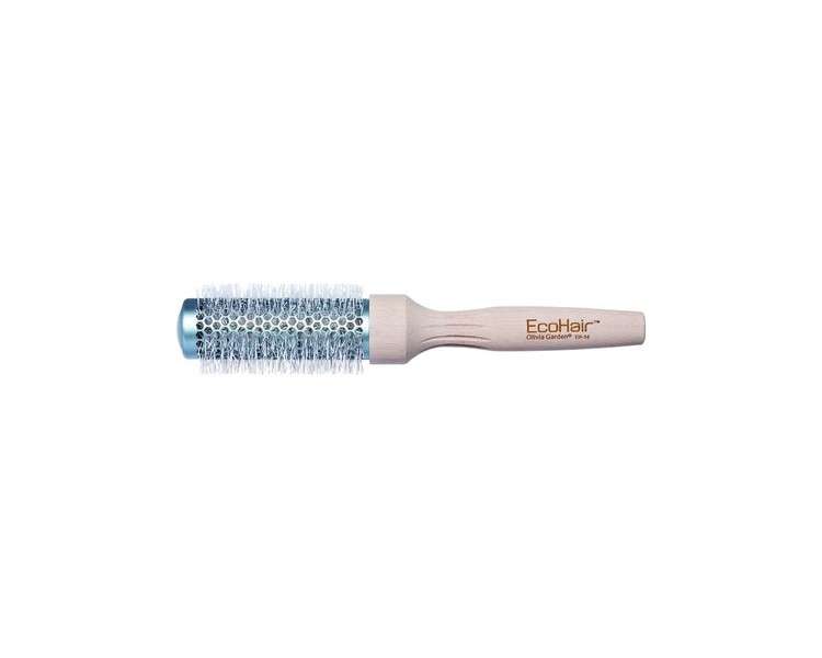 Olivia Garden EcoHair Thermal 34mm Eco-Friendly Professional Bamboo Hairbrush Blue