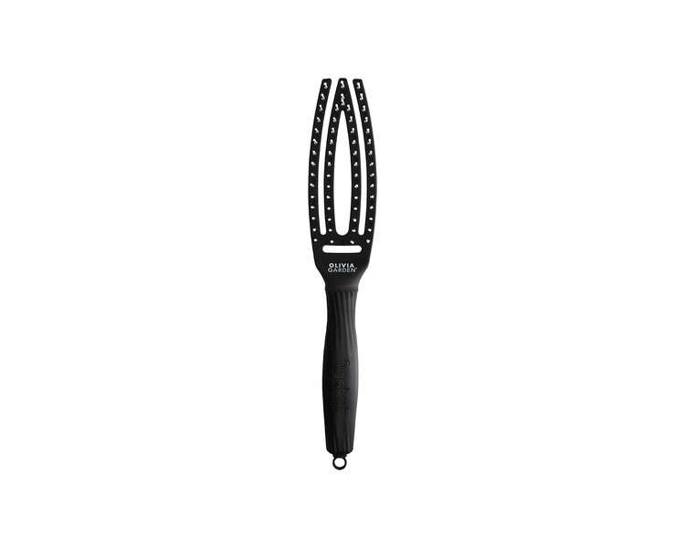 Olivia Garden Fingerbrush Ionized Nylon Bristles Small Black