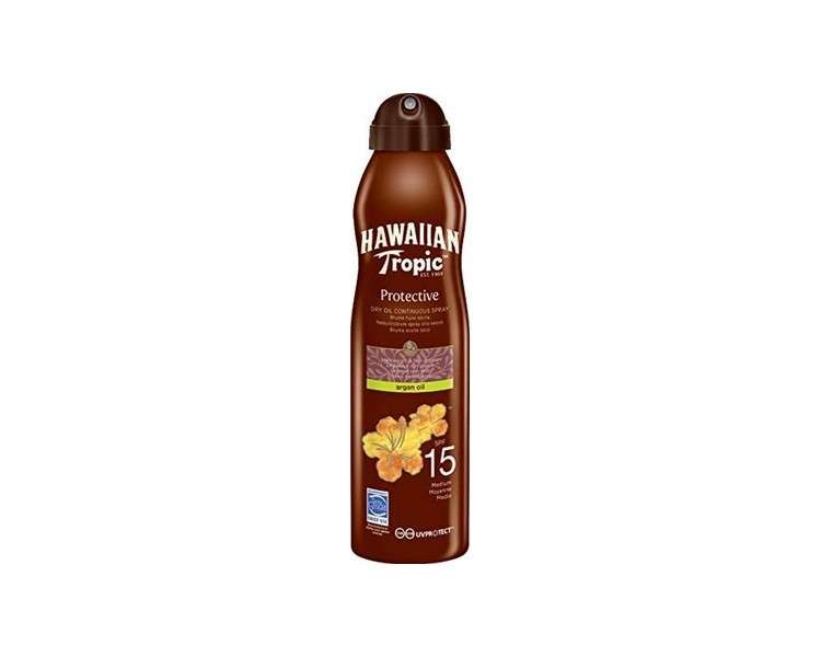Hawaiian Tropic Protective Dry Argan Oil Continuous Spray SPF 15 177ml