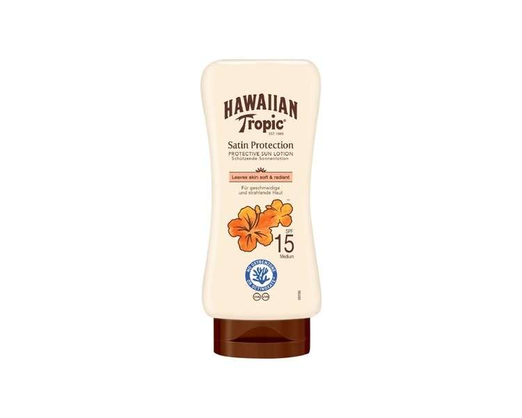 Hawaiian Tropic Satin Protection Sun Lotion with Mango and Shea Butter SPF 15 180ml