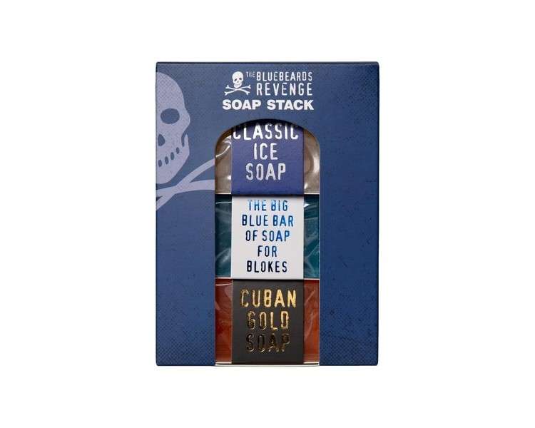 The Bluebeards Revenge Soap Stack Gift Set for Men for Hands and Body - Includes Big Blue, Cuban Gold, and Classic Ice Soap