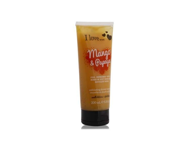 I Love Originals Mango and Papaya Shower Smoothie with Natural Almond Shell 200ml