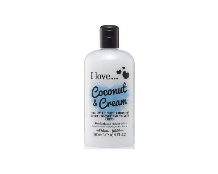 I Love Coconut and Cream Bubble Bath and Shower Creme 500ml