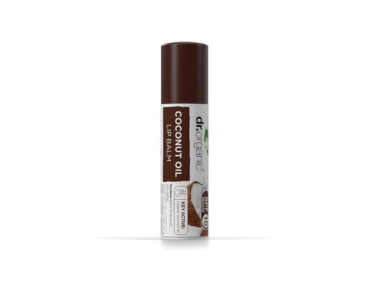 Dr Organic Organic Coconut Oil Lip Balm Natural Vegetarian Cruelty Free Paraben and SLS Free 5.7ml