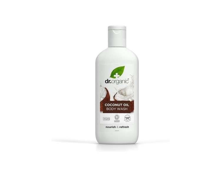 Dr Organic Virgin Coconut Oil Body Wash Natural Vegan Cruelty Free Paraben & SLS Free Hydrating 250ml