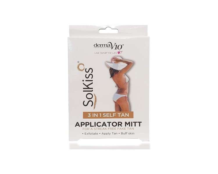 Derma V10 Solkiss 3-in-1 Self Tan Applicator Mitt