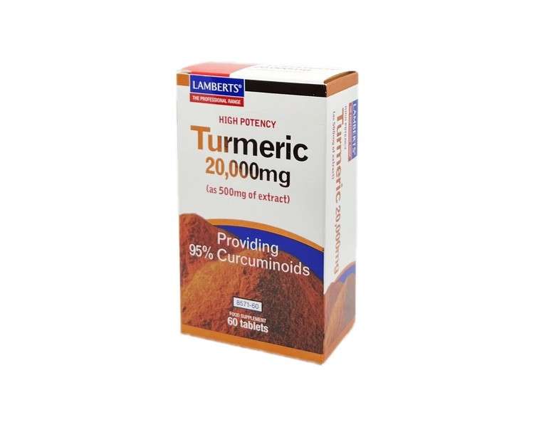 Lamberts High Potency Turmeric 20000mg 60 Tablets