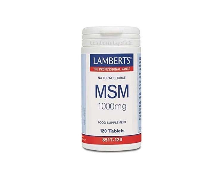 Lamberts MSM 1000mg 120 Capsules