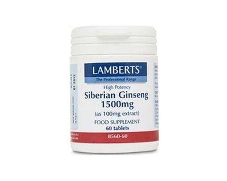 Lamberts Siberian Ginseng 1500mg 60 Capsules