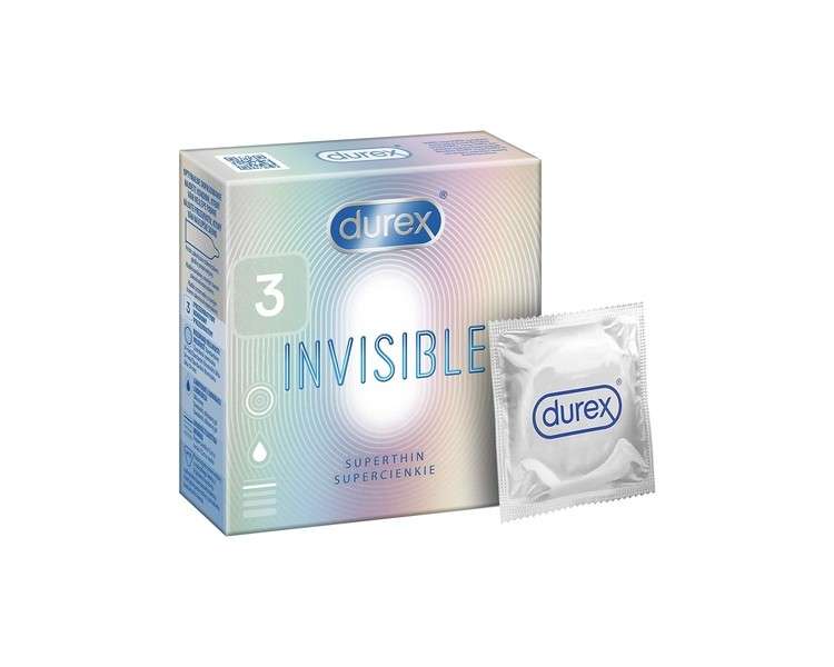 Durex Invisible Extra Thin Extra Sensitive Condoms - Pack of 3