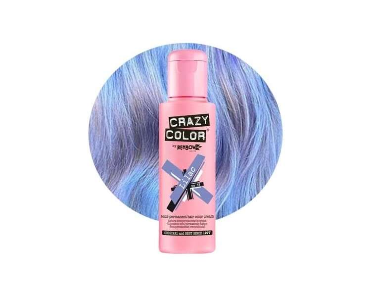 Crazy Color Crazy Colour Semi-Permanent Hair Colour Cream 4 Bottles of Lilac 100ml