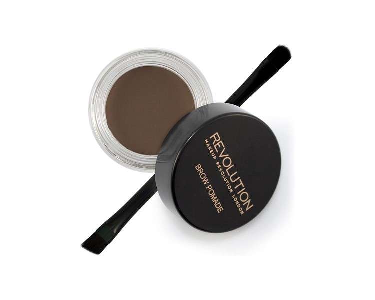 Makeup Revolution Brow Pomade With Brush Dark Brown