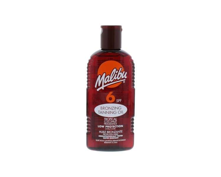 Malibu Sun SPF 6 Bronzing Fast Tanning Oil with Low Protection 200ml